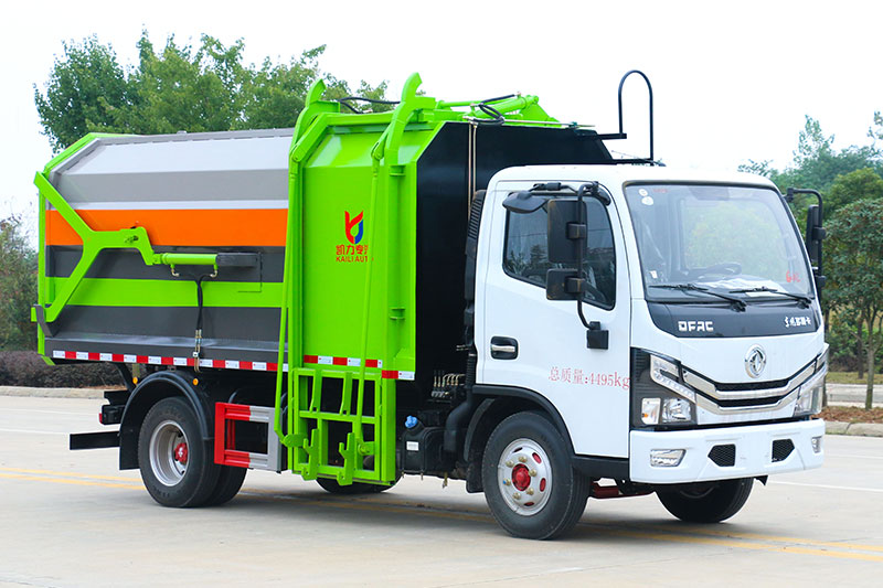 東風(fēng)D6側(cè)裝掛桶自卸式垃圾車 10.5方