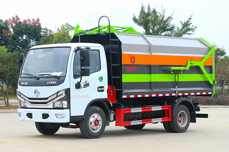 東風(fēng)D6側(cè)裝掛桶自卸式垃圾車 10.5方