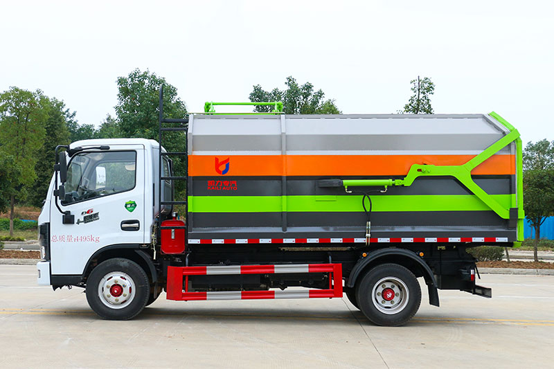 東風(fēng)D6側(cè)裝掛桶自卸式垃圾車 10.5方
