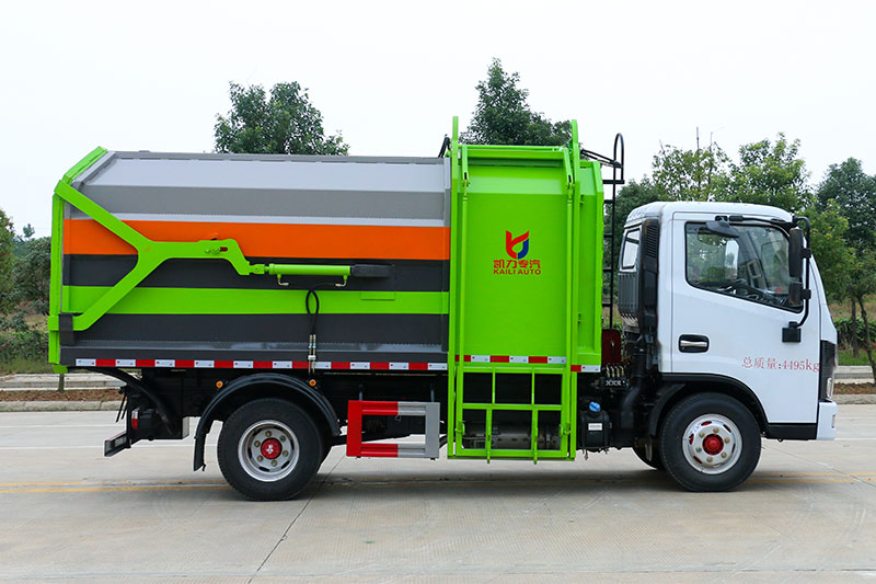 東風(fēng)D6側(cè)裝掛桶自卸式垃圾車 10.5方