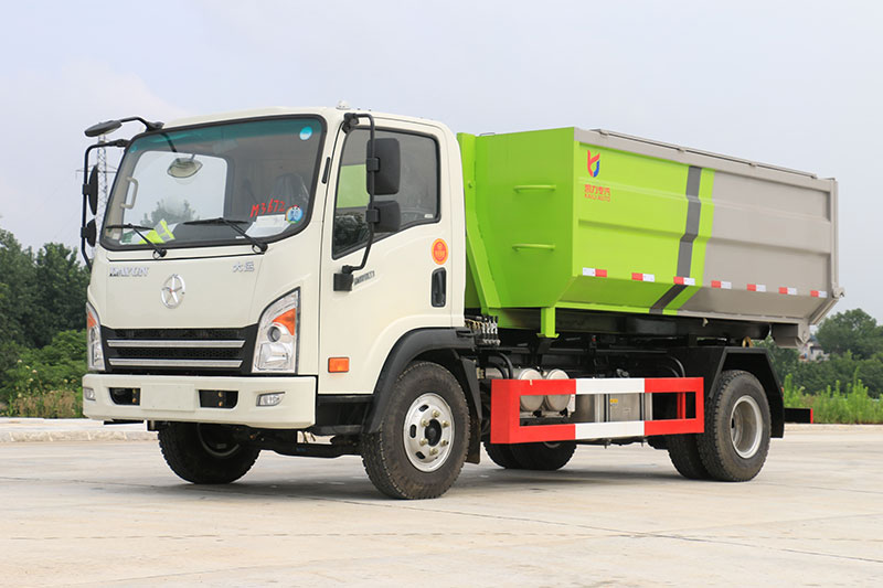 大運(yùn)藍(lán)牌 套臂垃圾車 5方生活垃圾箱 建筑垃圾箱