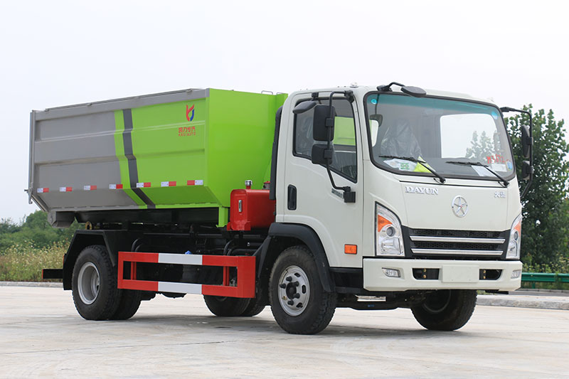 大運(yùn)藍(lán)牌 套臂垃圾車 5方生活垃圾箱 建筑垃圾箱